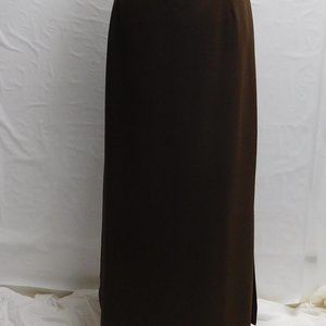 LAURA SCOTT SIZE 16 SKIRT BROWM COLOR LONG LENGTH
